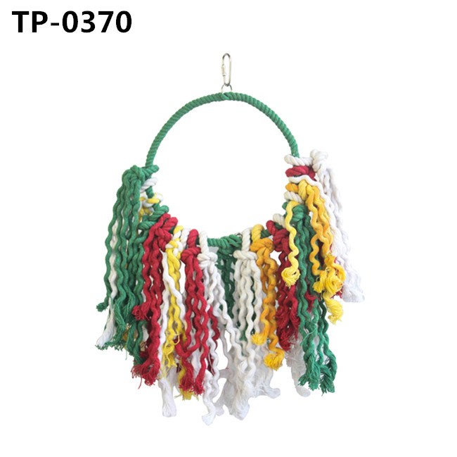  Natural Sisal Bites Rope Hanging Perch for Parrot Cockatoo African Grey with China Wholesale Price