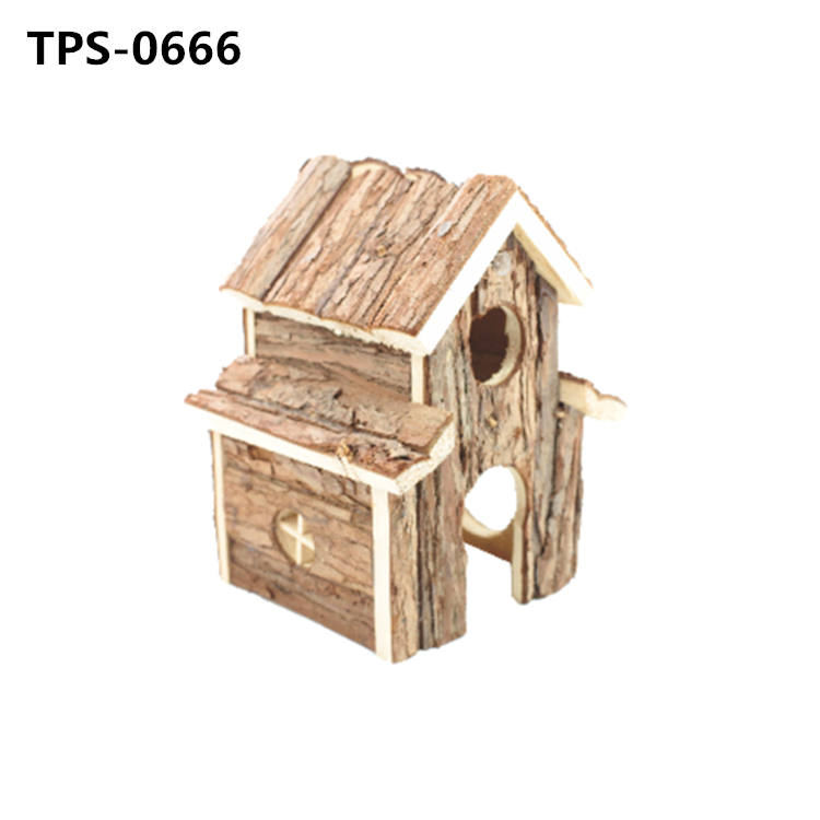 Natural Wooden Small Animal House Hamster Chewing Toy ​Safe Hideout Hut for Mice Gerbils​ TPS-0662/6/7/8671