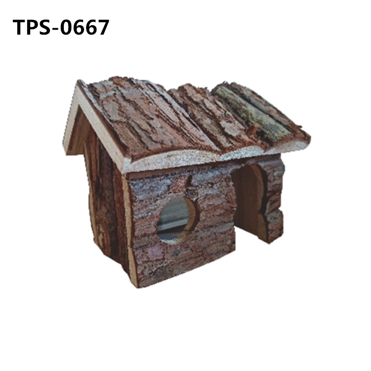 Natural Wooden Small Animal House Hamster Chewing Toy ​Safe Hideout Hut for Mice Gerbils​ TPS-0662/6/7/8671