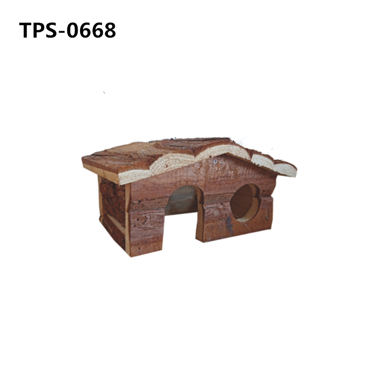 Natural Wooden Small Animal House Hamster Chewing Toy ​Safe Hideout Hut for Mice Gerbils​ TPS-0662/6/7/8671