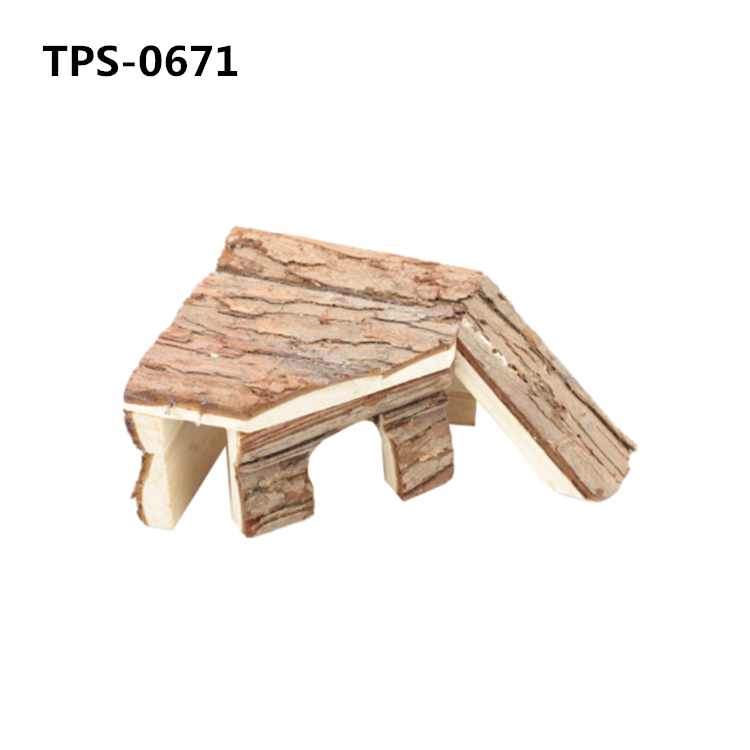 Natural Wooden Small Animal House Hamster Chewing Toy ​Safe Hideout Hut for Mice Gerbils​ TPS-0662/6/7/8671