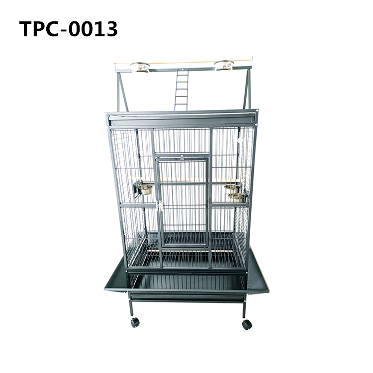 Bird Cage Open-Top Parrot Cage with Rolling Stand for Parakeets Cockatiels Budgies Parrotlets Lovebirds Canary 