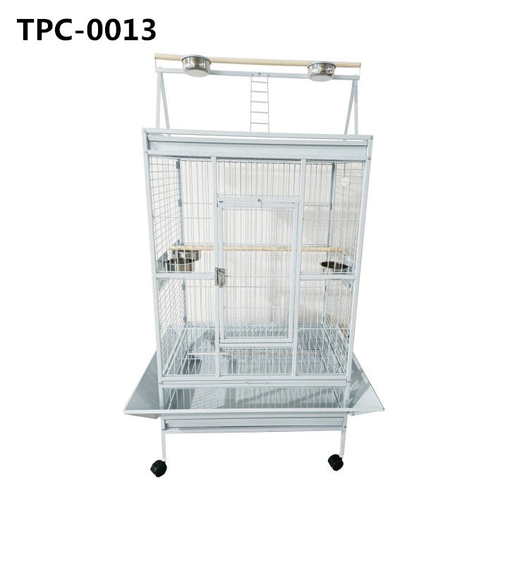 Bird Cage Open-Top Parrot Cage with Rolling Stand for Parakeets Cockatiels Budgies Parrotlets Lovebirds Canary 