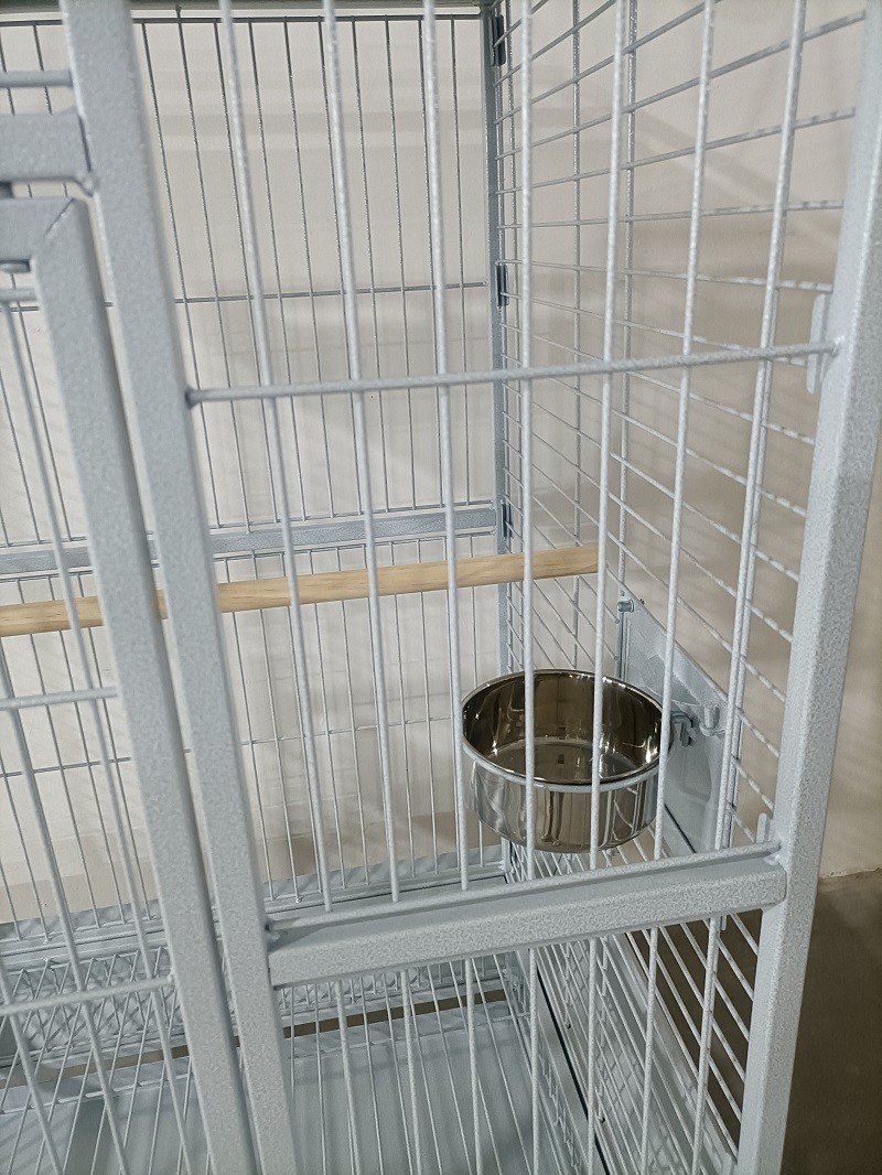 Bird Cage Open-Top Parrot Cage with Rolling Stand for Parakeets Cockatiels Budgies Parrotlets Lovebirds Canary 