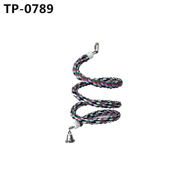 Long Parrot Bungees Rope Toys for Large Medium Small Parrot Spiral Standing with Factory Price