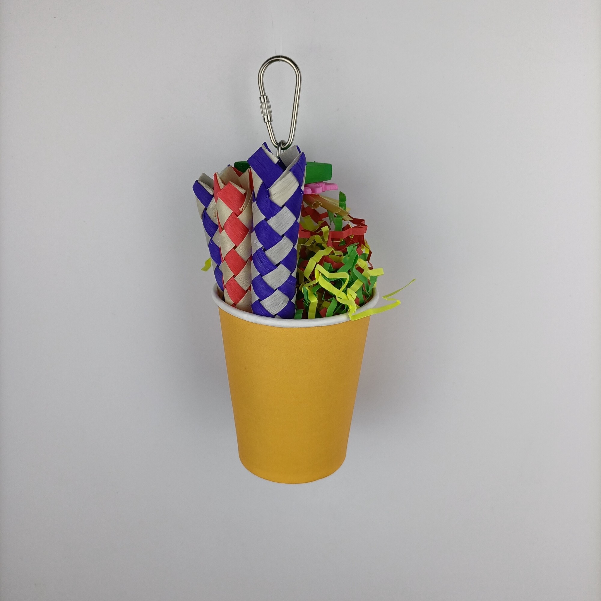 Parrot Foraging Bamboo Finger Traps Paper Cup Shredding Toys TPQ-0004 - Image 1