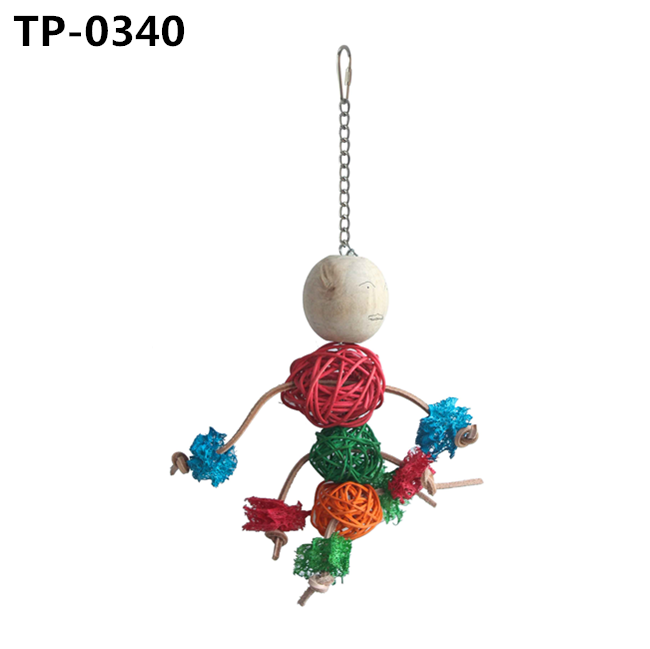 Bird Chew Toy Parrot Shredding Rattan Ball for Pet Cage Accessories Wholesale Price