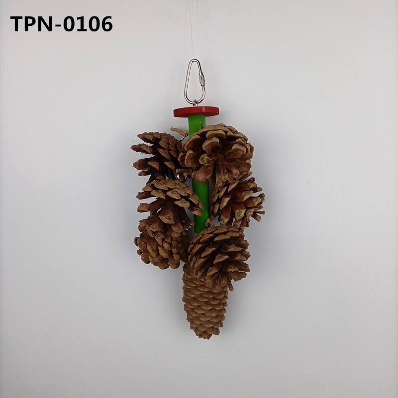 Pinecone Bird Cage Bites Toy for Small Parakeets Cockatiels Conures Finches Budgie Parrots Love Birds ​TPN-0106