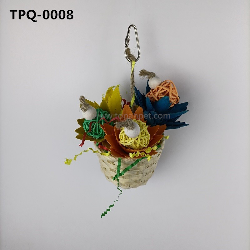 Topanpet Safe Wood Flower Woven Bird ShreddingToy TPQ-0008