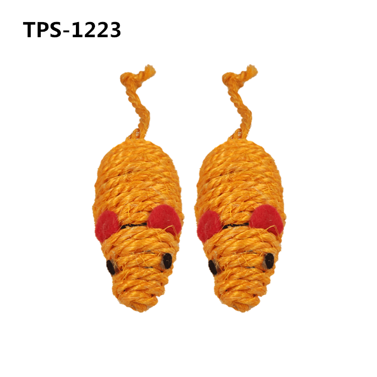 Sisal Rats Toys for Cats,Sisal Balls Mice Toys for teractive Cat Scratcher Chew Toy,Cute Mouse Toy for Kitten  TPS-1222/3