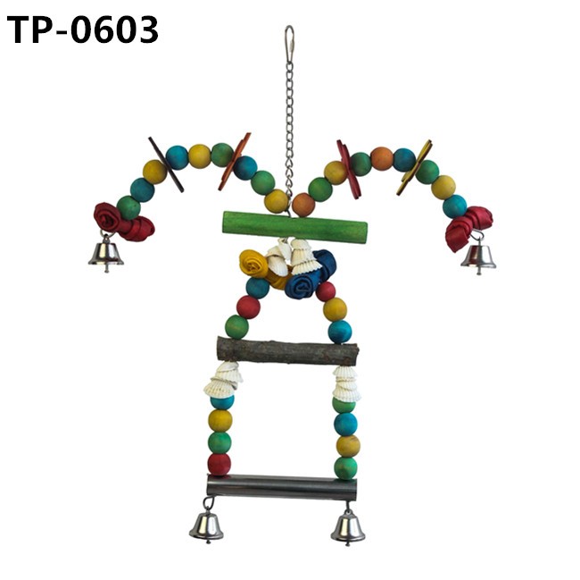 Stainless Steel Toy Bird Cage Hanging Bite Toy for Parrot Parakeet Budgie Cockatiel Conure 