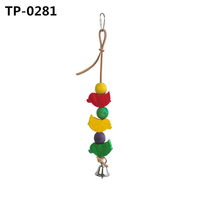 Wooden Block Cotton Knots Bird Parrot Toys for Small and Medium Parrots and Birds